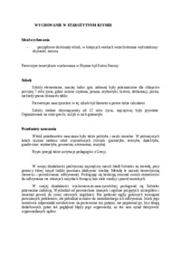 WYCHOWANIE W STAROŻYTNYM RZYMIE- pedagogika