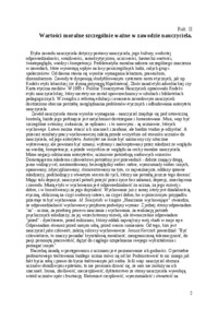 Wartości moralne szczególnie ważne w zawodzie nauczyciela- pedagogika