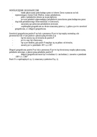 Współrzędne geograficzne-opracowanie