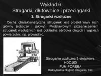 Strugarki, dłutownice - omówienie