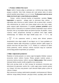 Niepewność pomiarów - analiza