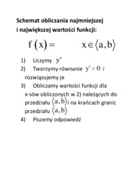 Najmniejsza - najwieksza wartość funcji - omówienie
