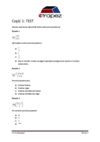 Powtórzenie wiadomości z granic ciagów