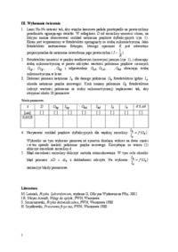 Wyznaczanie szerokości szczeliny - omówienie