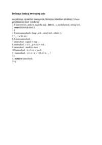 Definicja funkcji tworzącej auto-opracowanie