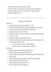 Pytania na egzamin zarzadzanie projektami Stabryla