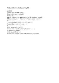 Funkcje składowe dla typu string III-opracowanie