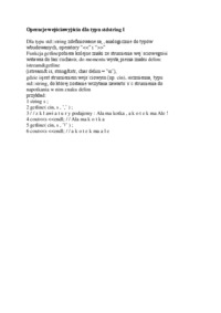 Operacje wejścia wyjścia dla typu std string I-opracowanie