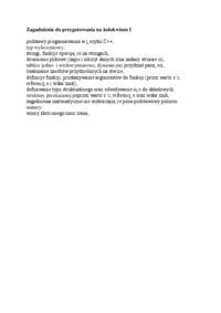 Zagadnienia do przygotowania na kolokwium I-opracowanie