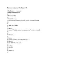 Zmienne statyczne w funkcjach II-opracowanie