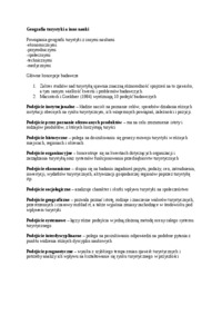 Geografia turystyki a inne nauki  - omówienie