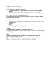 Metody badań w geografii turystycznej  - omówienie