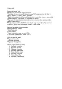 Walory wód  - omówienie 