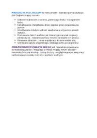 Mini szkoła pod żaglami  - omówienie  