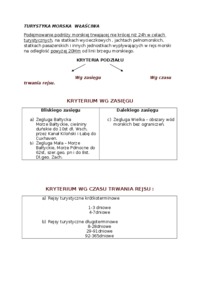 Właściwa turystyka morska  - omówienie 