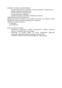 Korzyści z handlu zagranicznego  - omówienie 