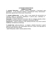 Czynności kierownicze  - omówienie