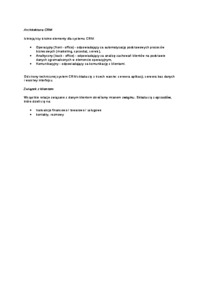 Architektura CRM - omówienie