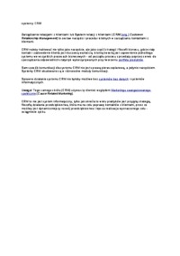 Systemy CRM - omówienie