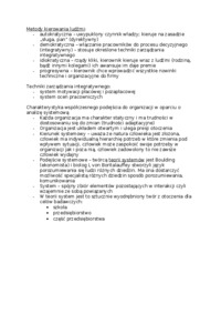 Metody kierowania ludźmi - omówienie