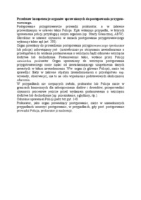 Kompetencje organów uprawnionych do postępowania przygotowawczego-opracowanie