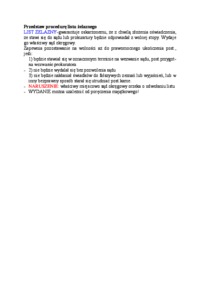 Procedura listu żelaznego-opracowanie