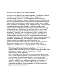 Globalizacja jako modernizacja i detradycjonalizacja-opracowanie 