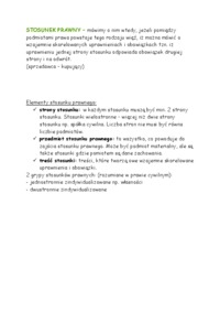 Stosunek prawny-opracowanie 