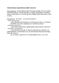 Uniwersalizacja i generalizacja sądów etycznych-opracowanie