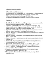 Diagnozowanie fobii szkolnej-opracowanie