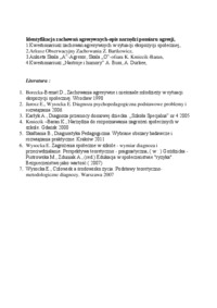 Identyfikacja zachowań agresywnych-opracowanie
