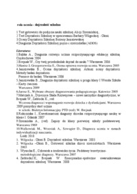 Rola ucznia, dojrzałość szkolna-literatura