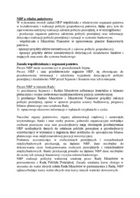 NBP a władze państwowe-opracowanie
