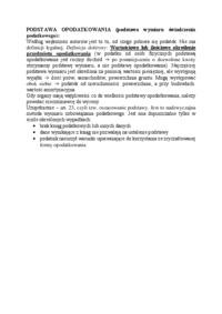 Podstawa opodatkowania-opracowanie