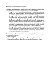 Procedury oszczędnościowe i sanacyjne-opracowanie