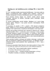 Przebieg prac nad kodyfikacją prawa cywilnego PRL w latach 1956-1964-opracowanie