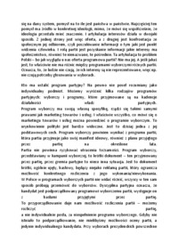 Charakterystyka programów wyborczych w Polsce-opracowanie