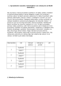 Geodezja - sprawdzian