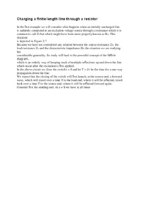 Charging a finite length line through a resistor - wykład