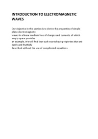 Introduction to electromagnetics waves - opracowanie