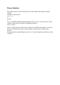 Phasor Notation - opracowanie