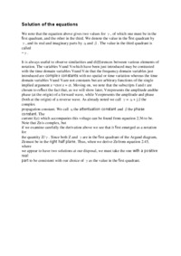 Solution of the equations - wykład