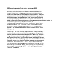 Obliczanie splotu liniowego poprzez DFT - wykład