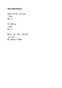 Okno Blackmana - opracowanie