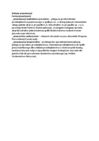 Rodzaje prywatyzacji - wykład - Jednoosobowa Spółka Skarbu Państwa