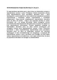 Wypowiedzenie warunków pracy i płacy