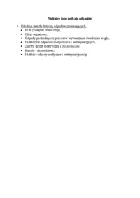 Niektóre inne rodzaje odpadów