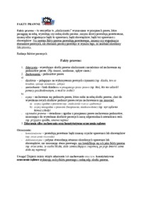 Fakty prawne - wykład