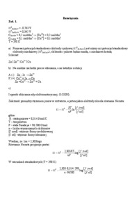 Elektrochemia - zadania