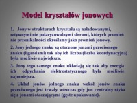 kryształy jonowe - wykład 12